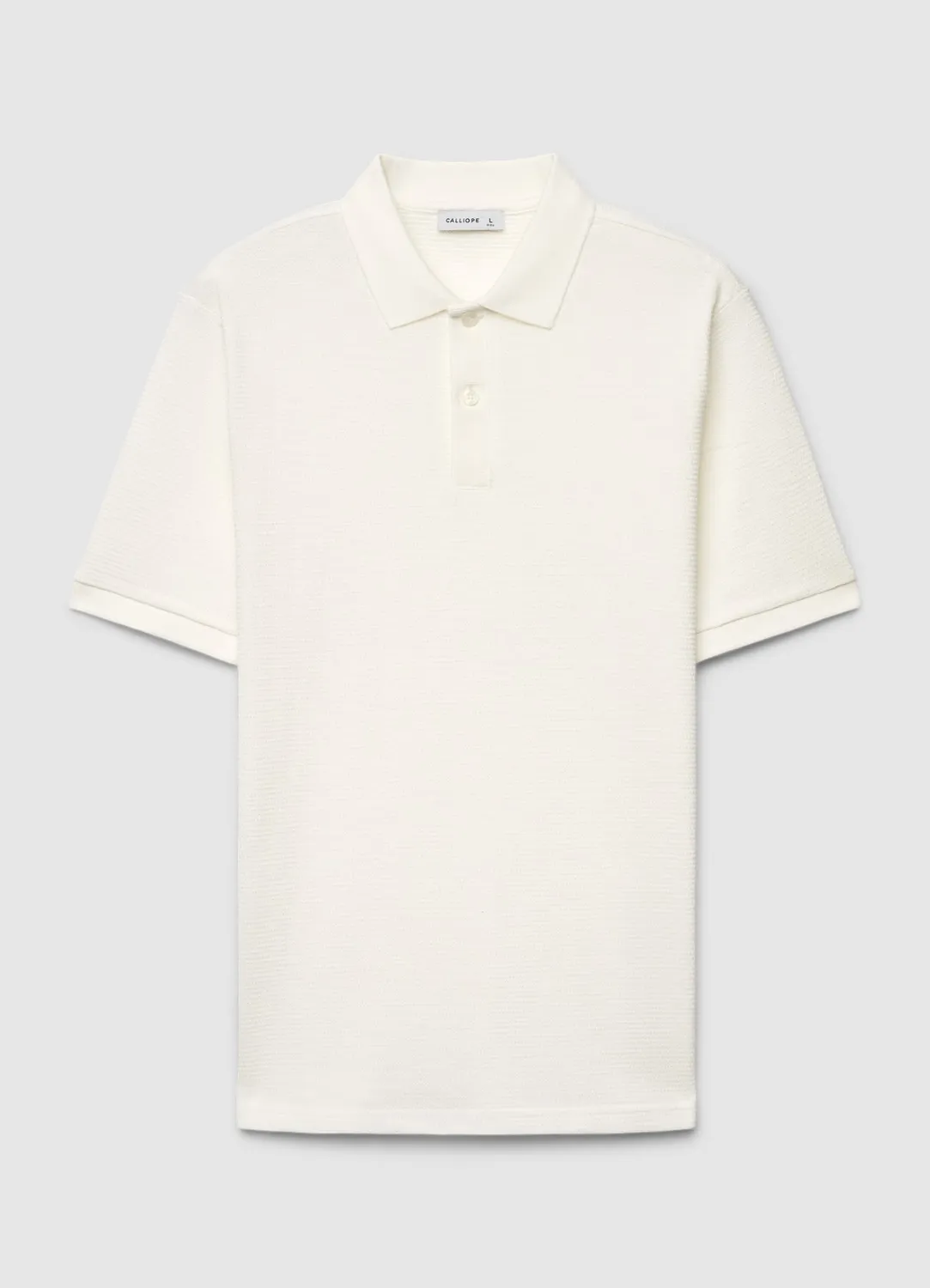 Calliope polo homme uni manches courtes col boutonné