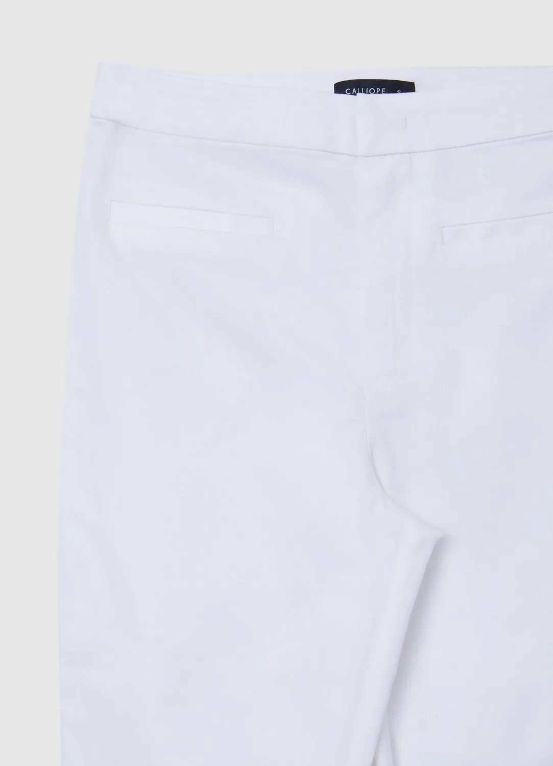 Calliope cropped flare pantalon femme coton rasatello