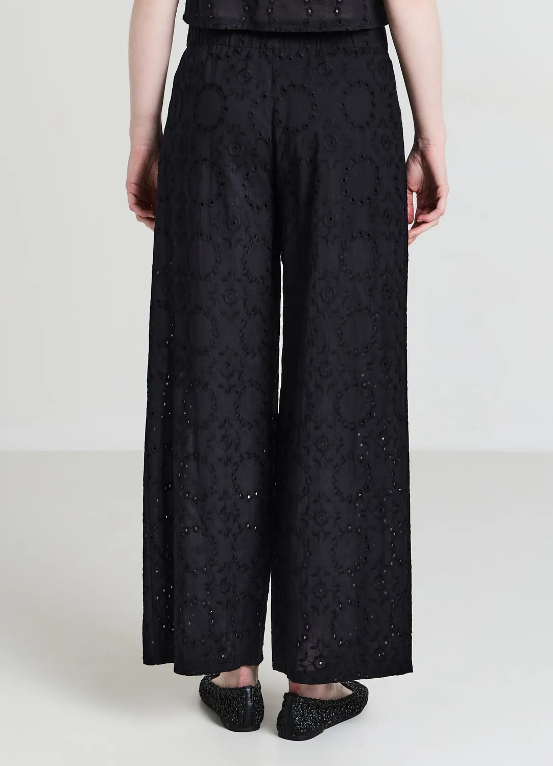 Calliope Pantalon femme broderie anglaise coton