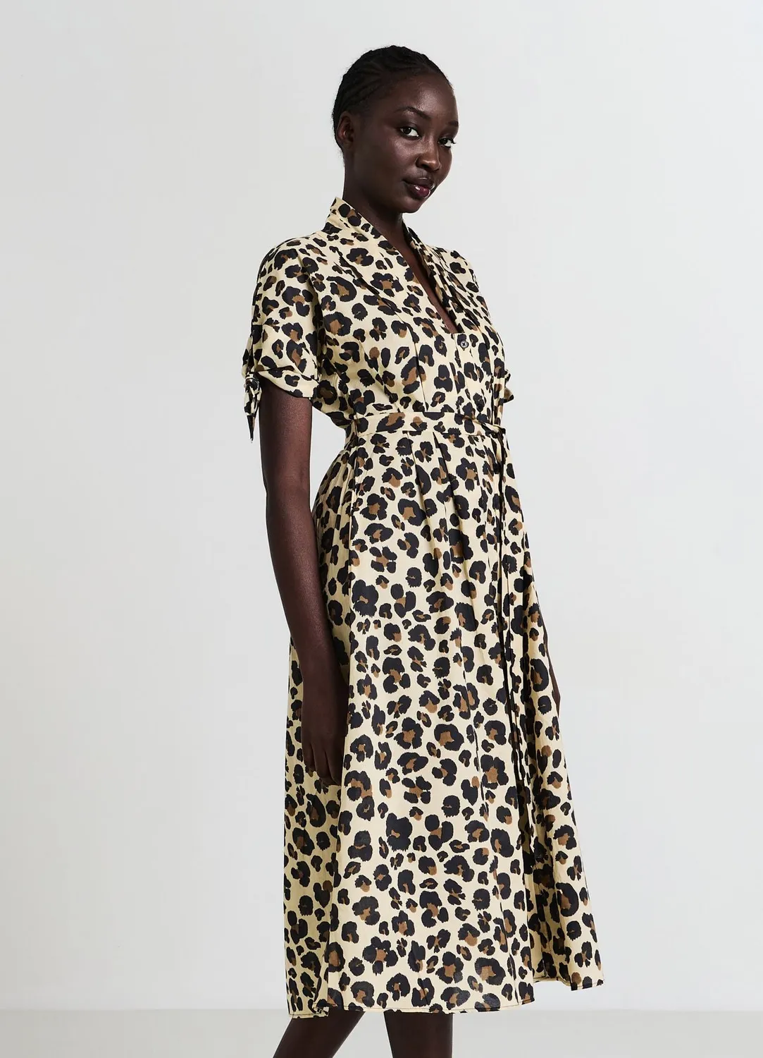 Calliope Atelier robe chemisier animalier femme