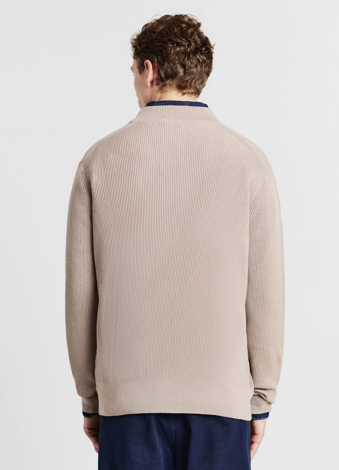 Calliope Cardigan homme boutons côtelé col V