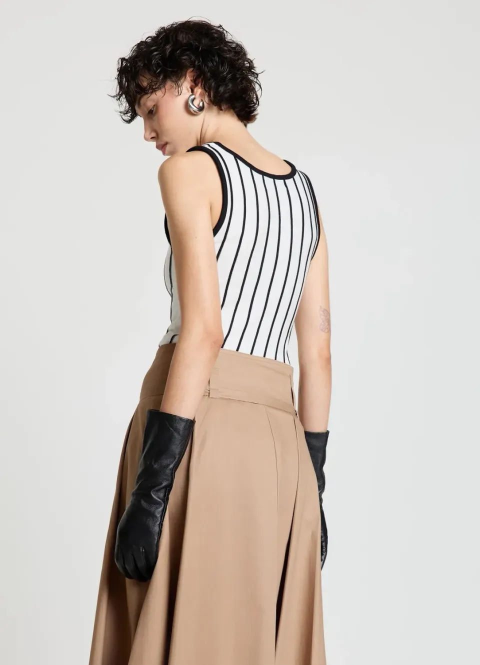 Calliope débardeur femme rayé maille droite