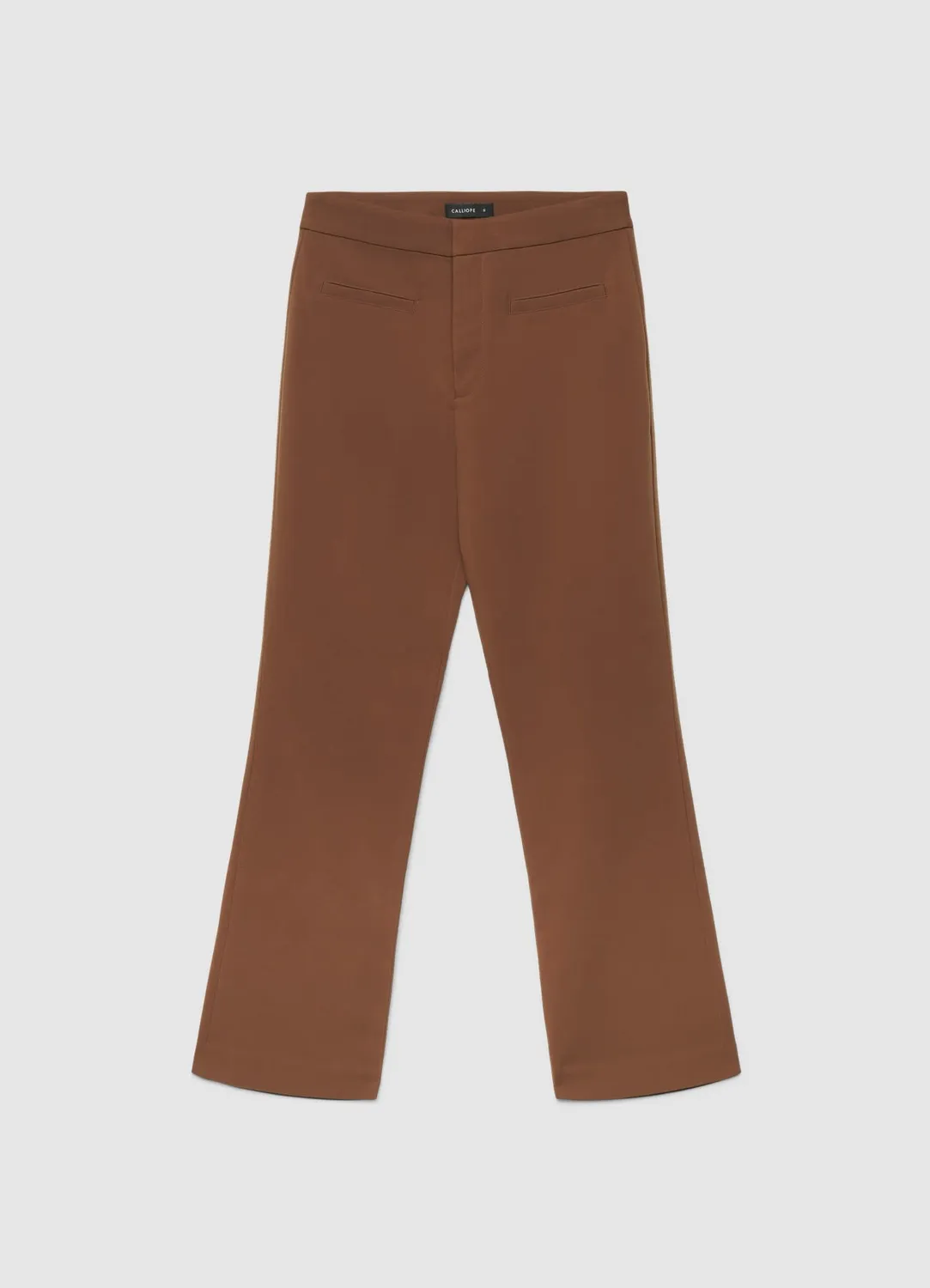 Calliope pantalon flare femme uni taille lisse