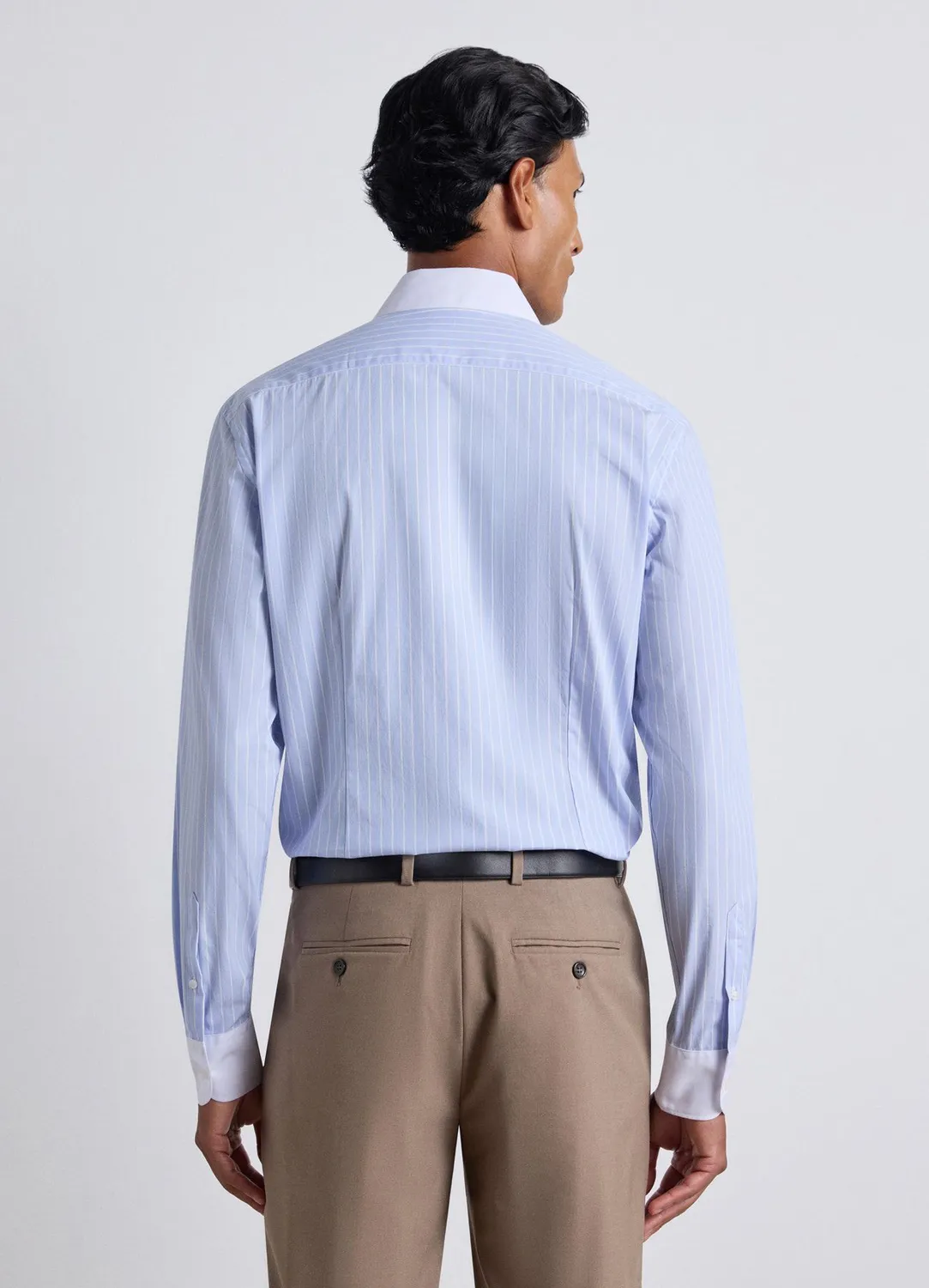 Calliope chemise slim rayures homme contraste