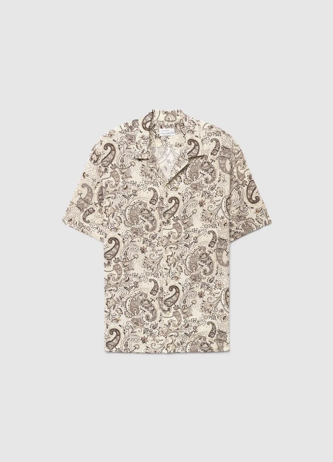 Calliope chemise paisley manches courtes homme coupe droite