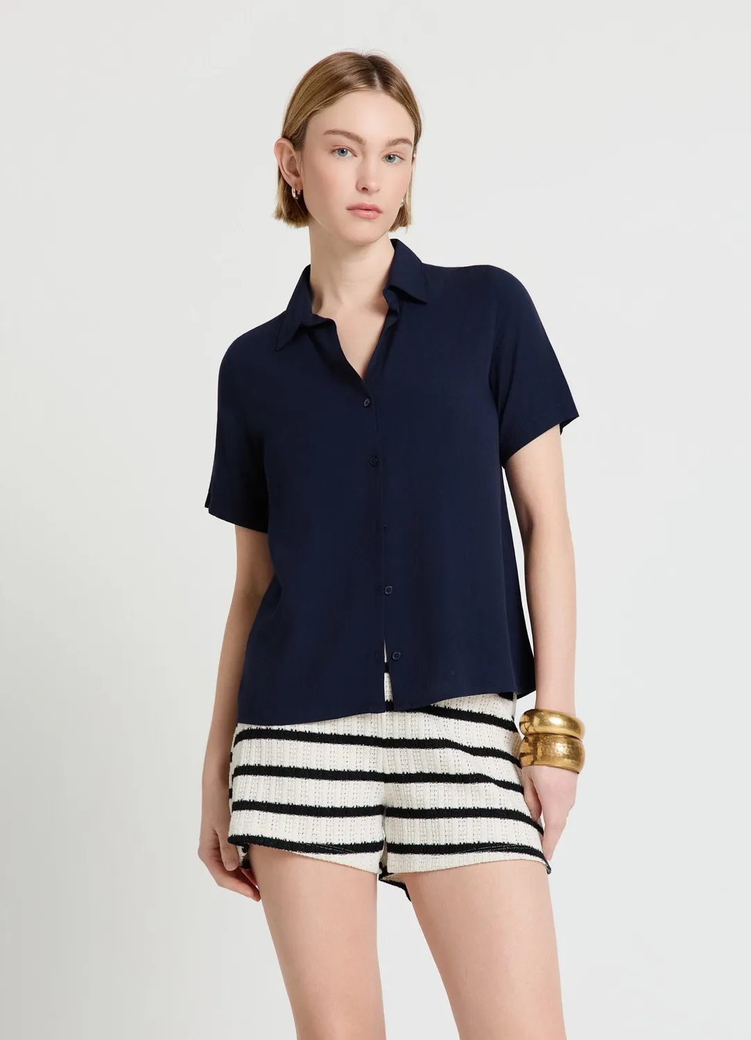 Calliope chemise femme S manches courtes unie