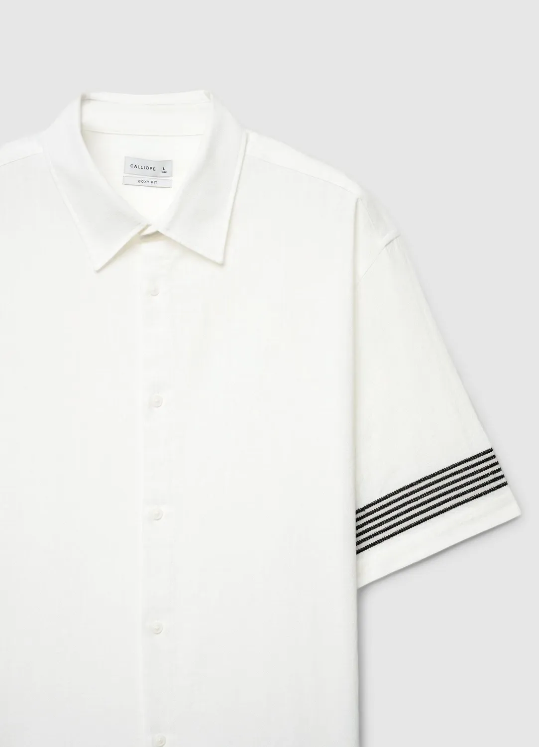 Calliope chemise homme boxy manches courtes rayures