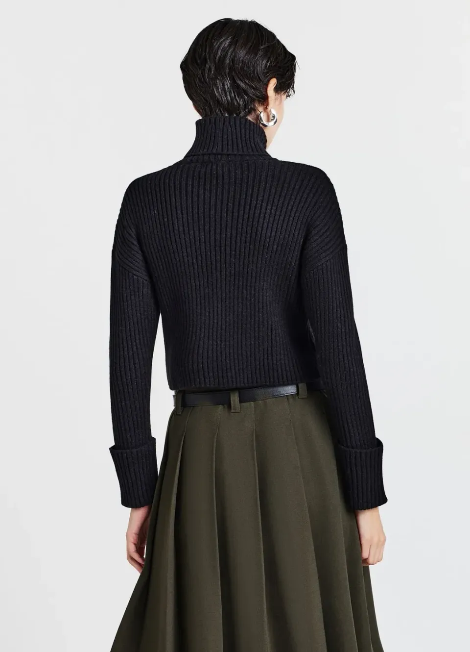 Calliope pull col haut côtelé femme