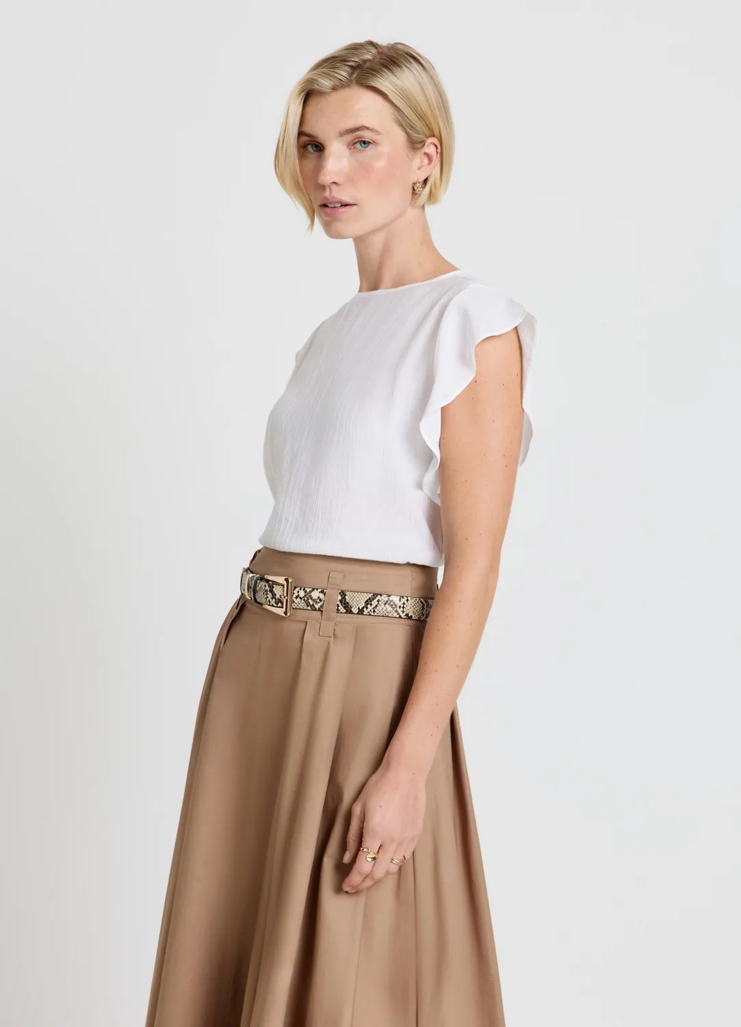 Calliope Blouse volants femme unie