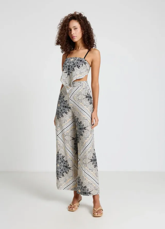 Calliope pantalon palazzo femme imprimé bandana