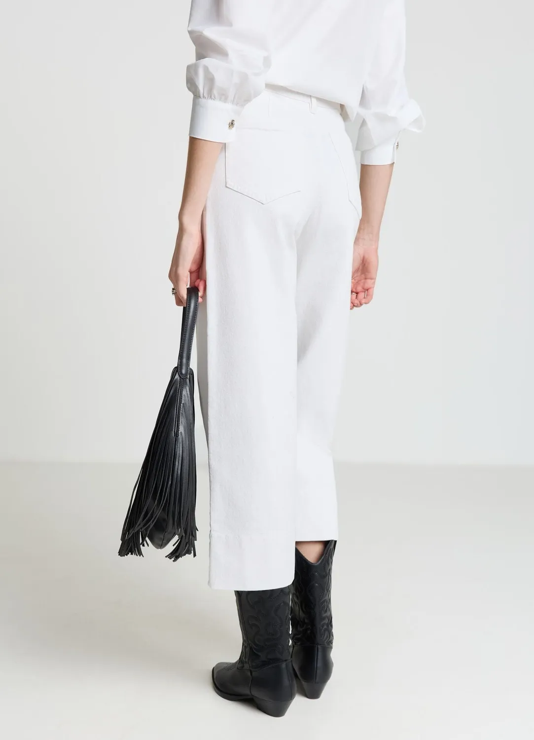Calliope jean culotte femme pli marqué