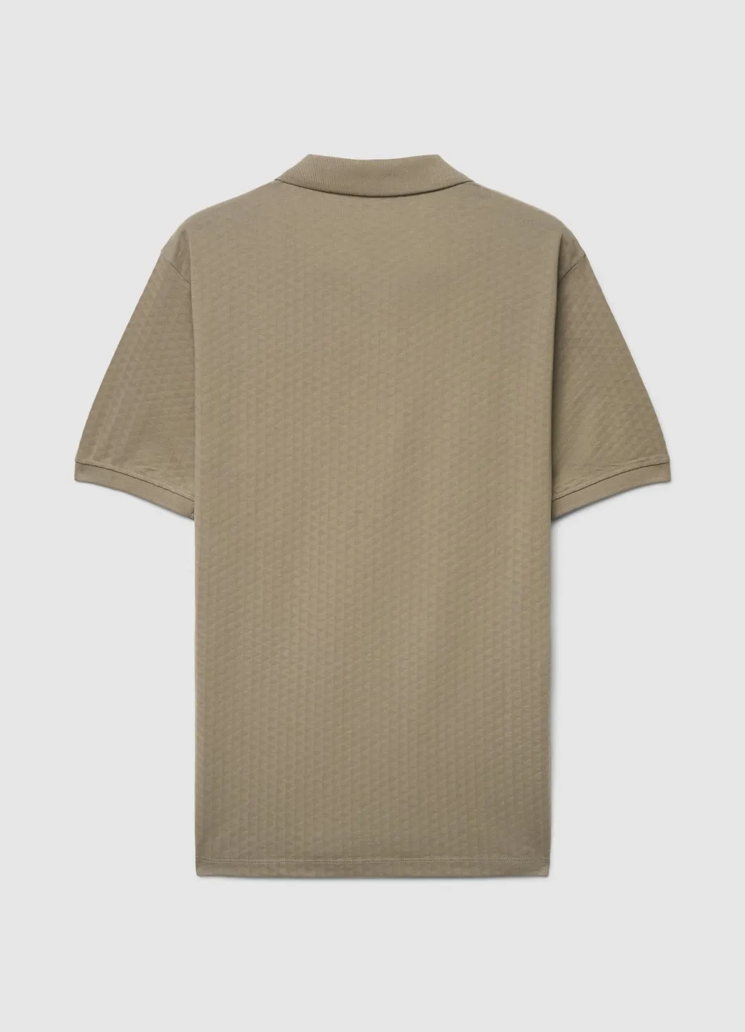 Calliope polo homme col ouvert jacquard uni