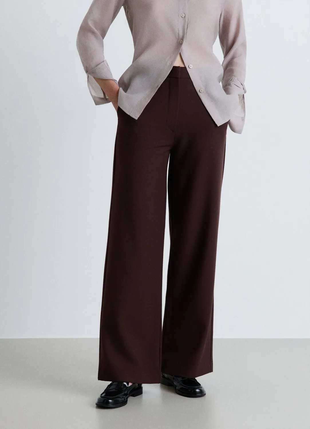 Calliope pantalon palazzo femme taille haute