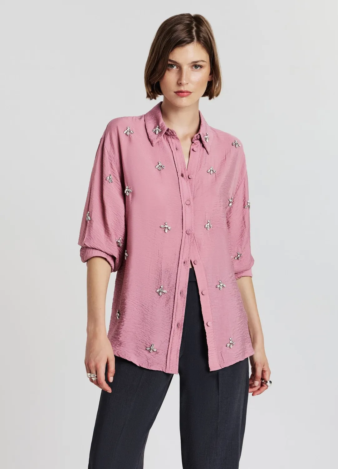Calliope chemise oversize femme applications