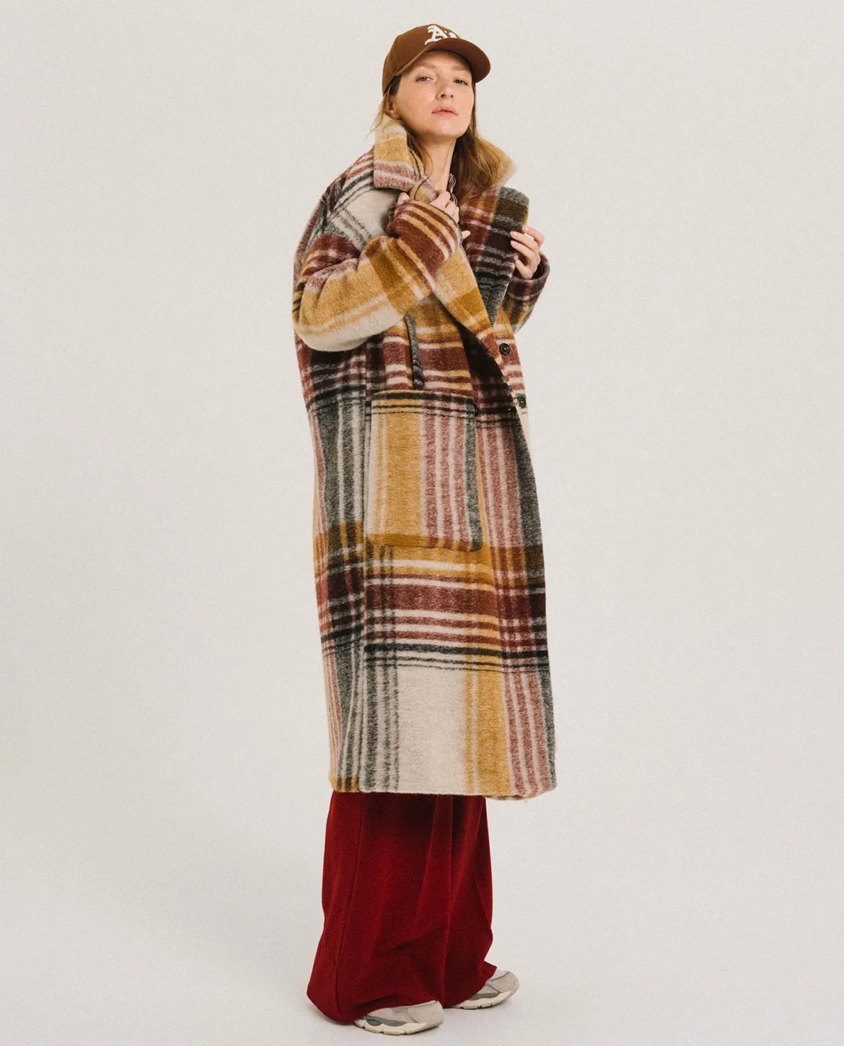 Tinsels Daniel Carpenters manteau carreaux lainage