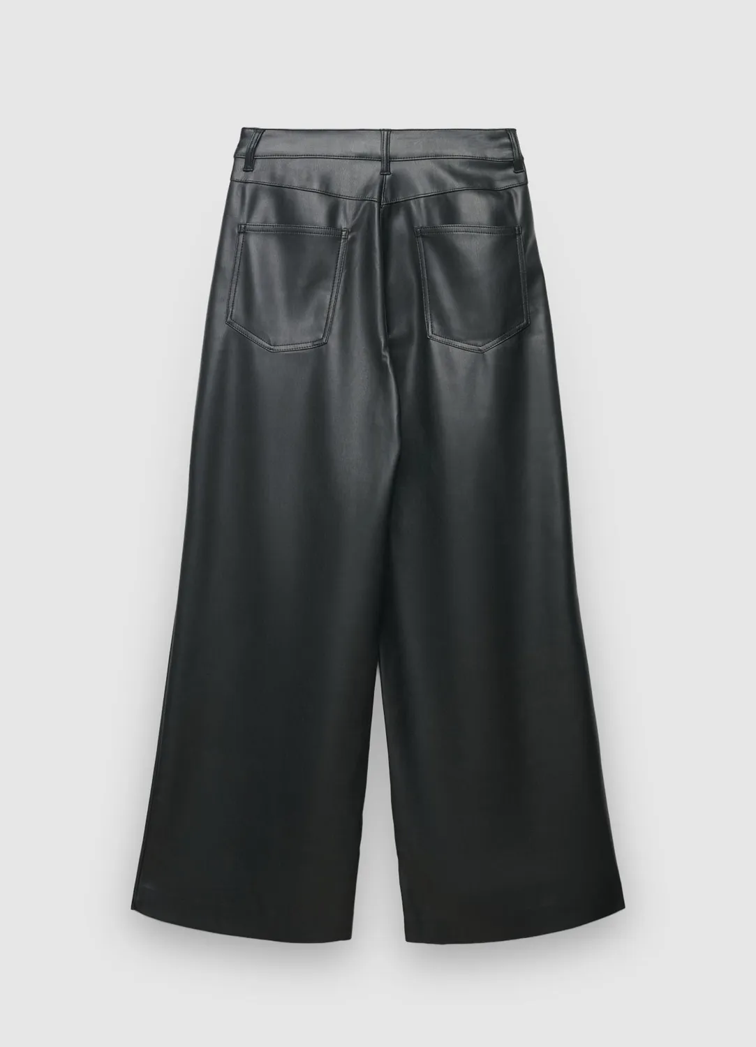 Calliope pantalon wide leg femme clouté simili cuir