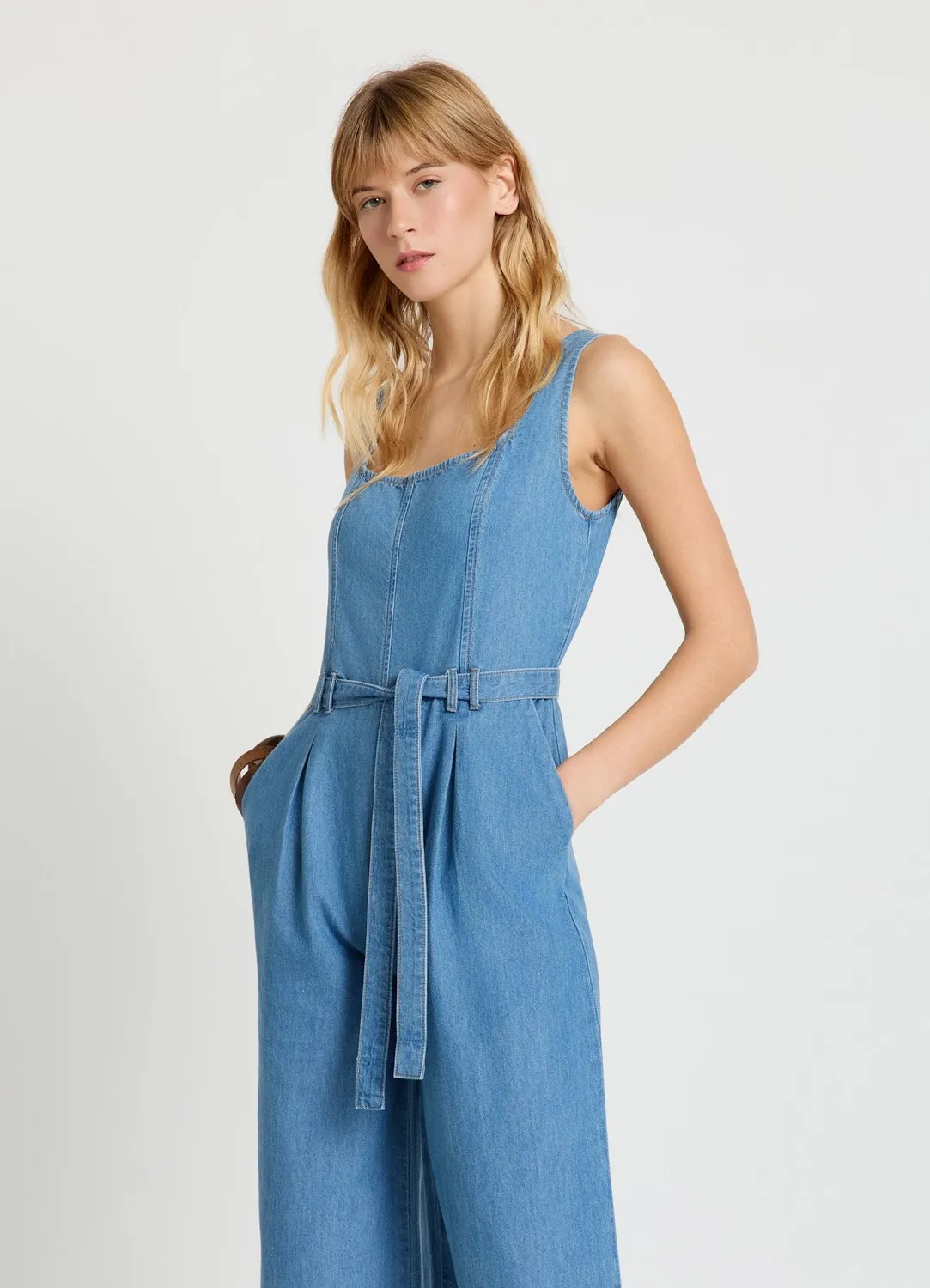 Calliope combinaison femme S denim sans manches