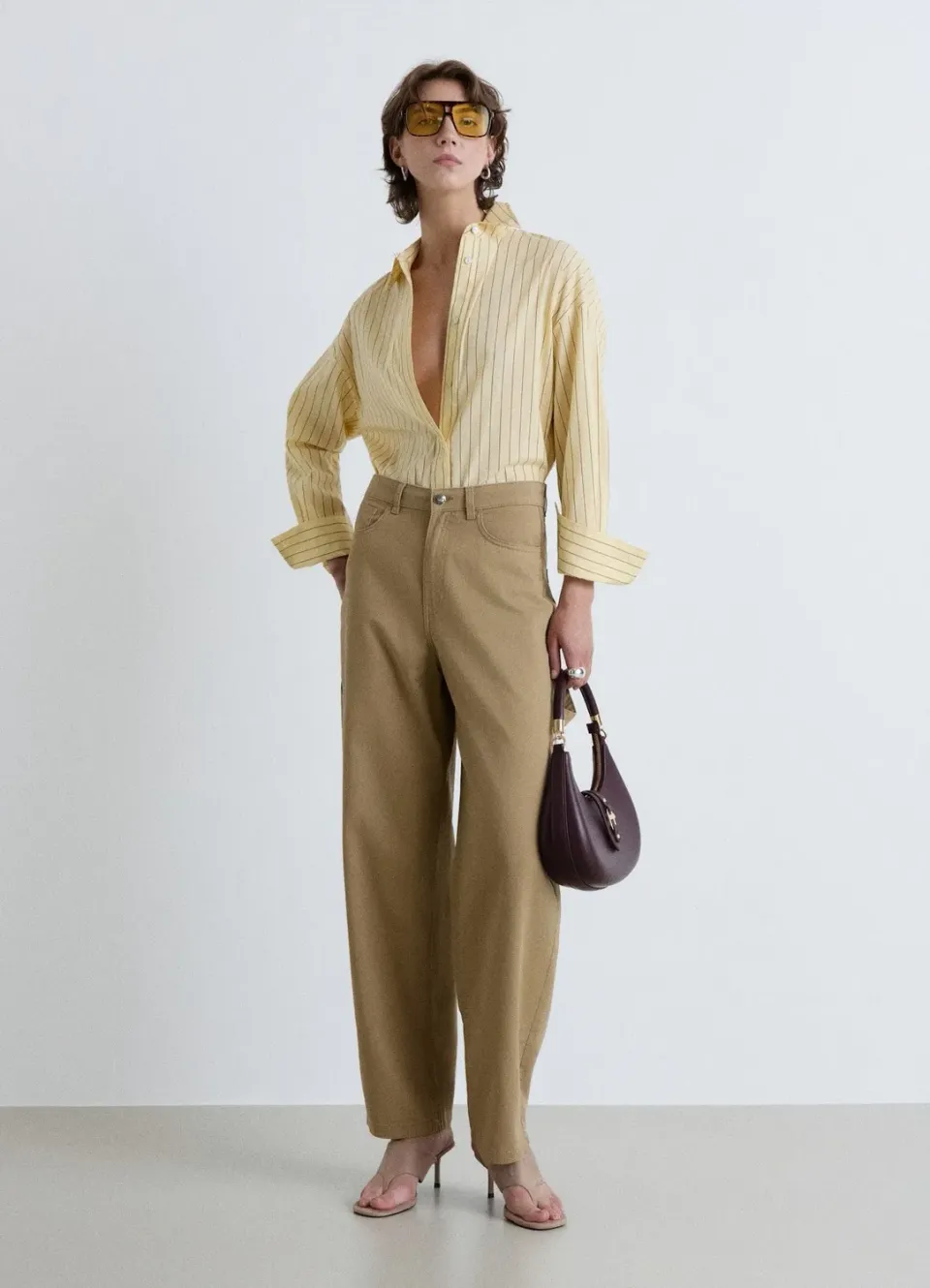 Calliope balloon worker pantalon femme cargo uni