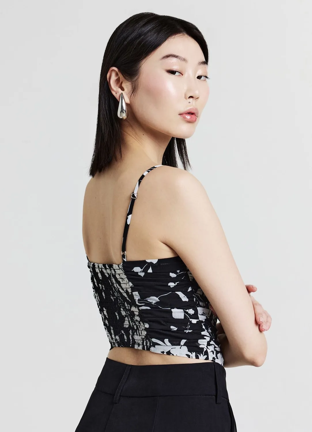 Calliope top bustier femme motifs bretelles fines