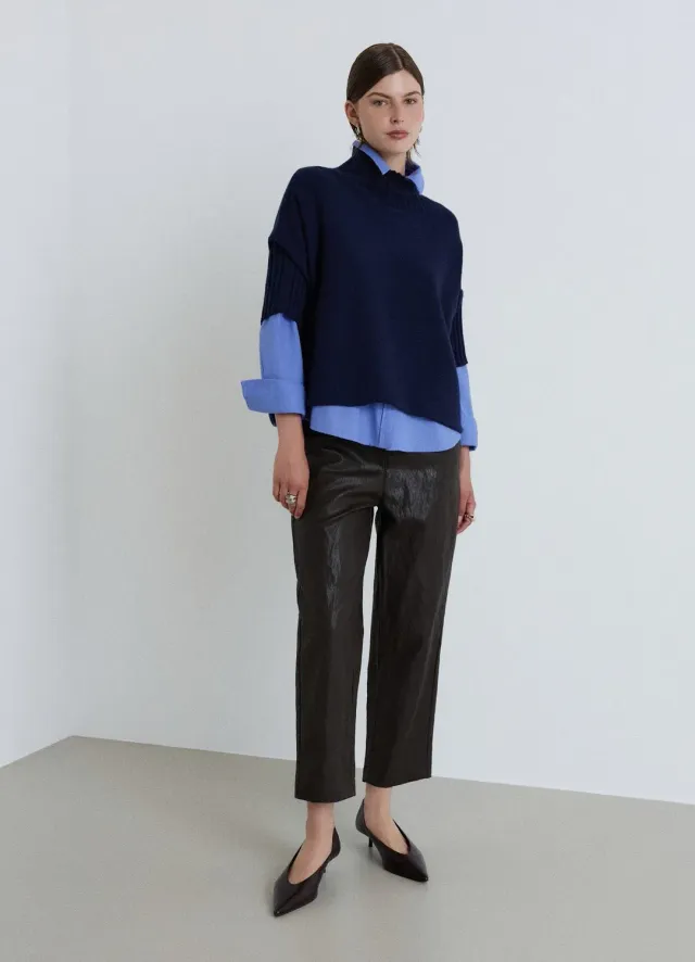 Calliope pull col rond manches 3/4 femme