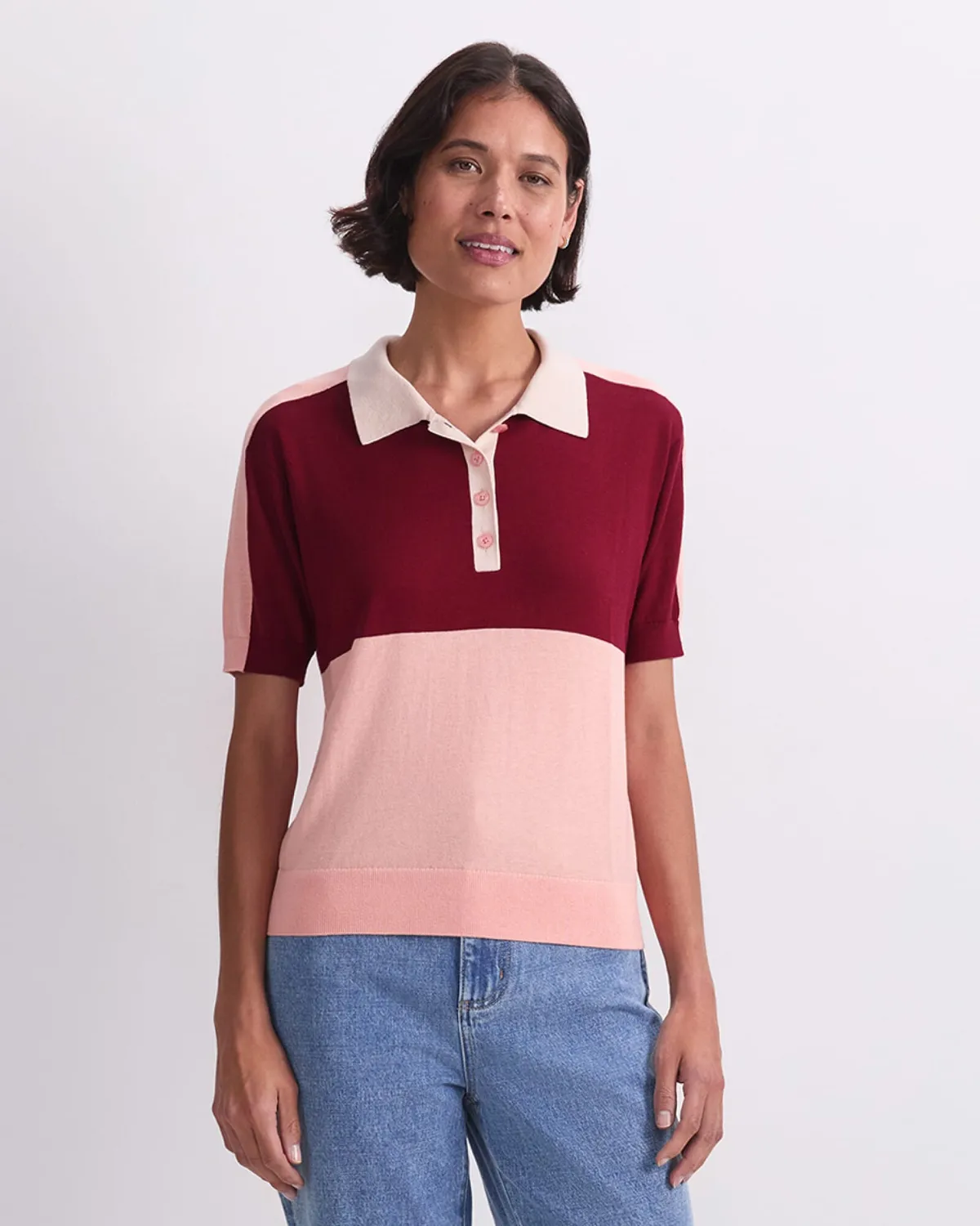 Sportscraft Alphine polo femme coton soie maille