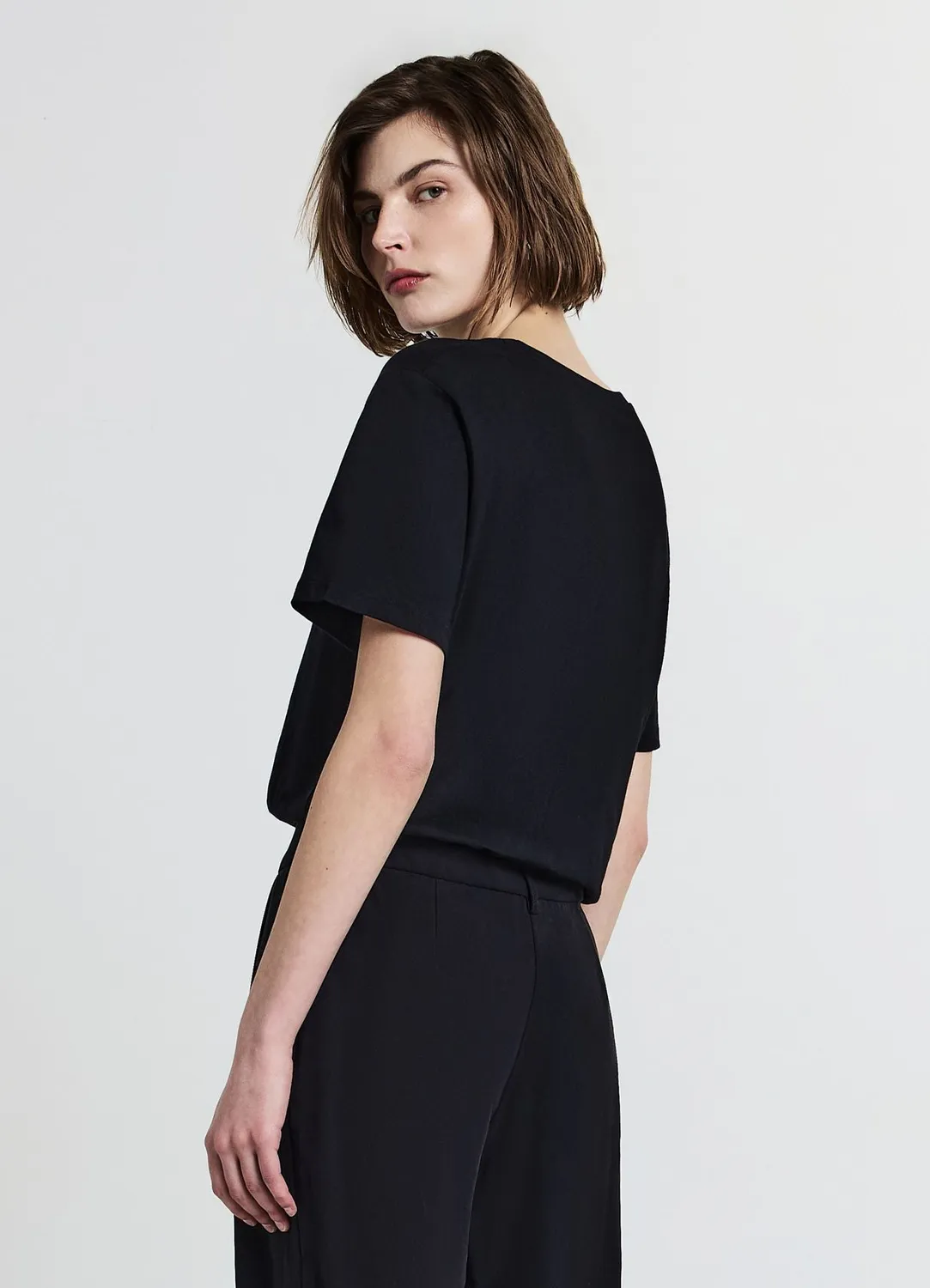 Calliope t-shirt femme coton col rond strass
