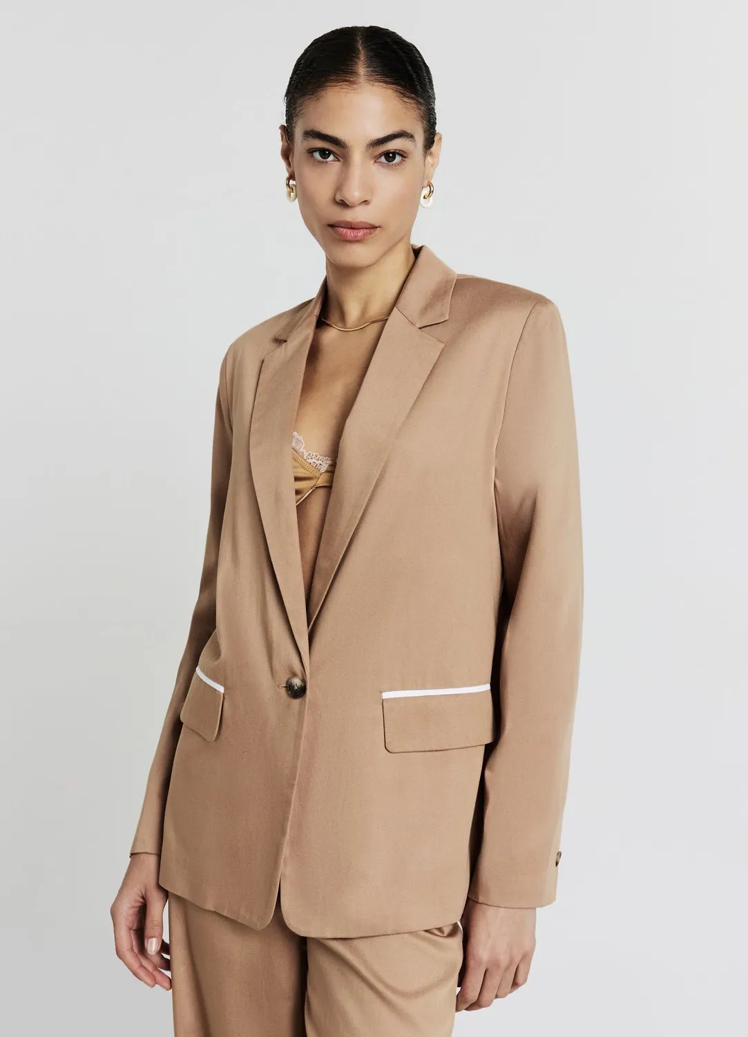 Calliope blazer monopetto veste tailleur non doublé