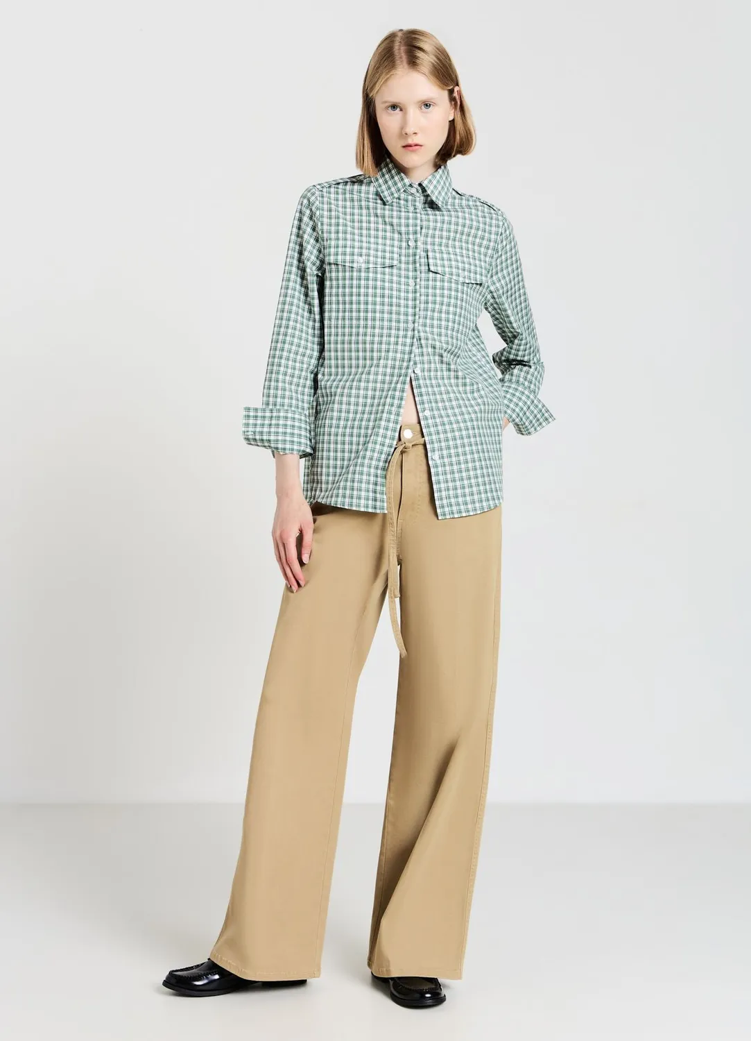Calliope chemise à carreaux à poches femme