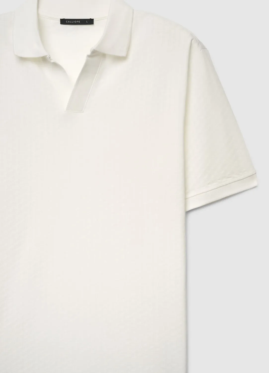Calliope polo col ouvert jacquard homme