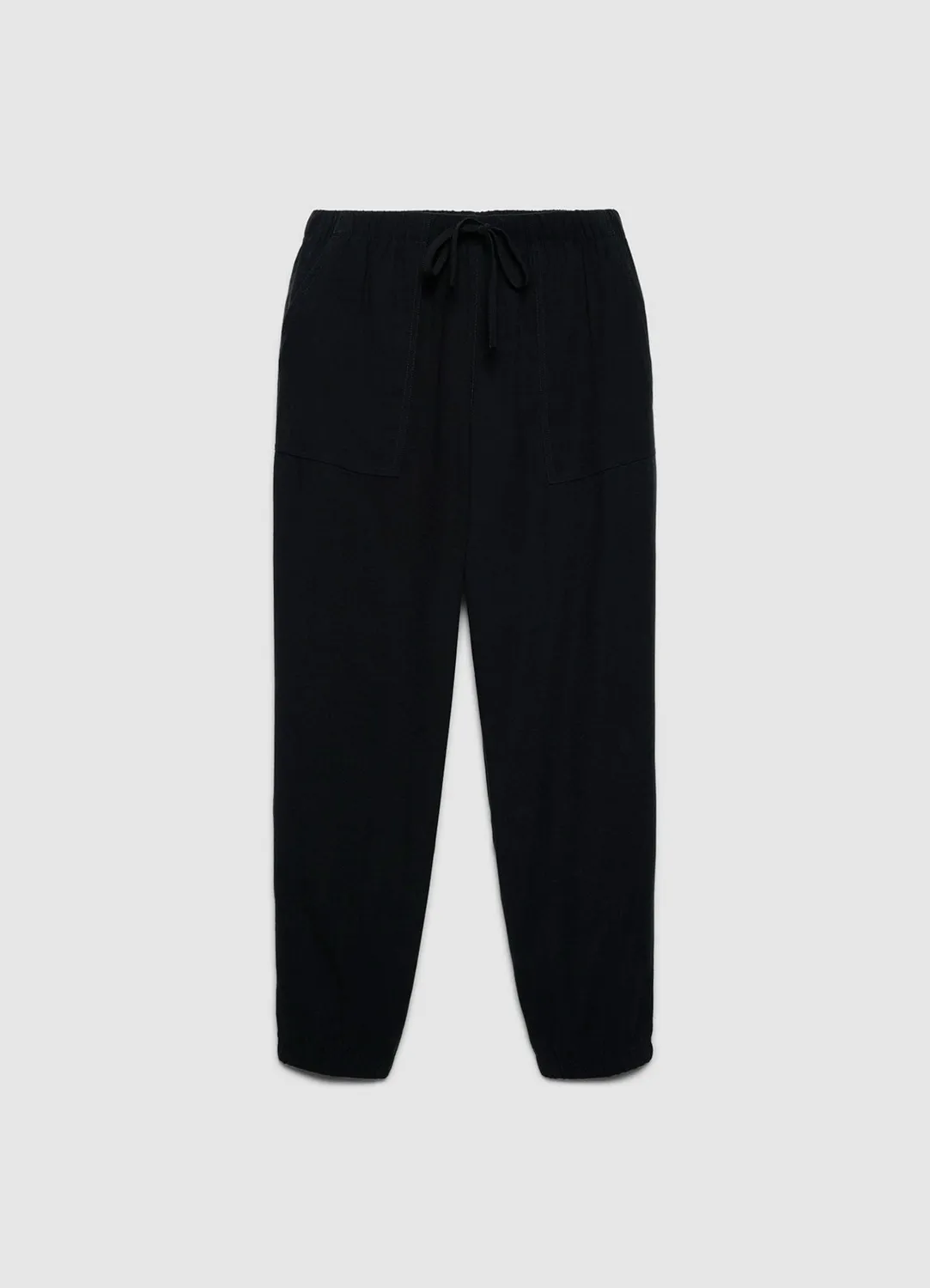 Calliope pantalon jogger femme uni à cordon