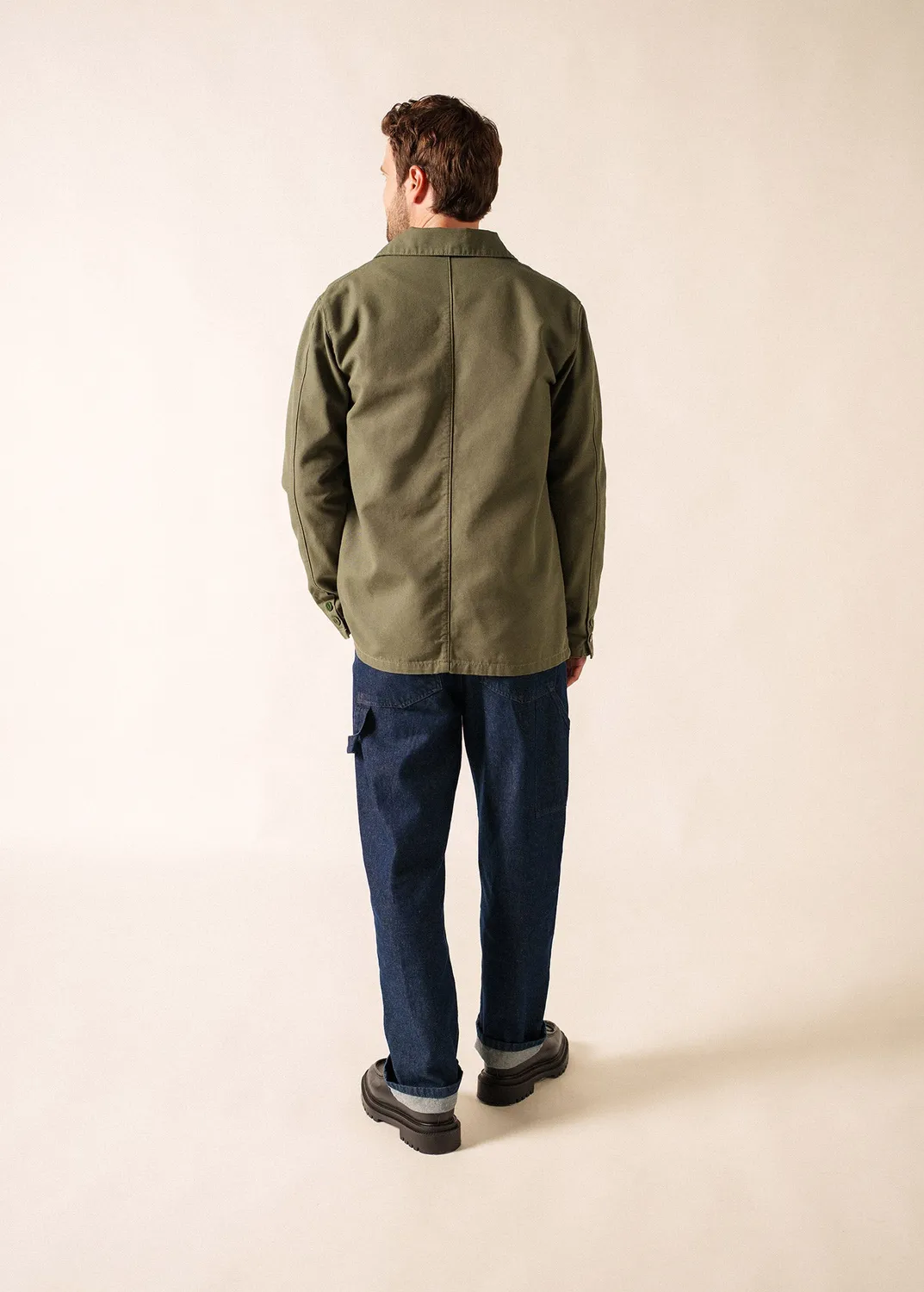 Saint James Veste Sirocco Toile Coton Algue Droite