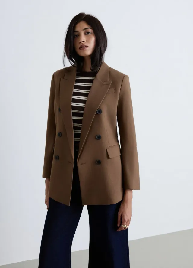 Calliope blazer double boutonnage femme uni