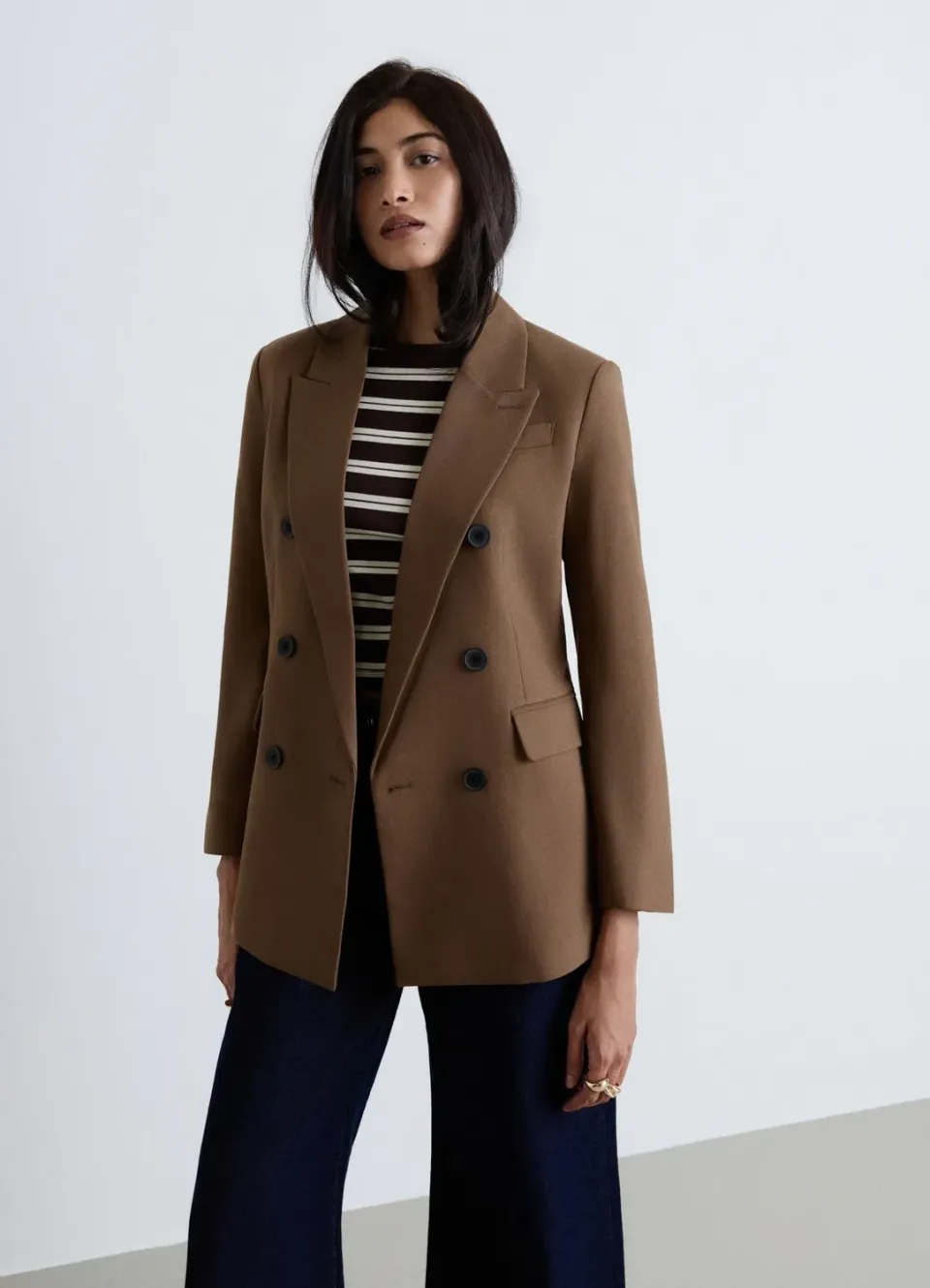 Calliope blazer double boutonnage femme uni