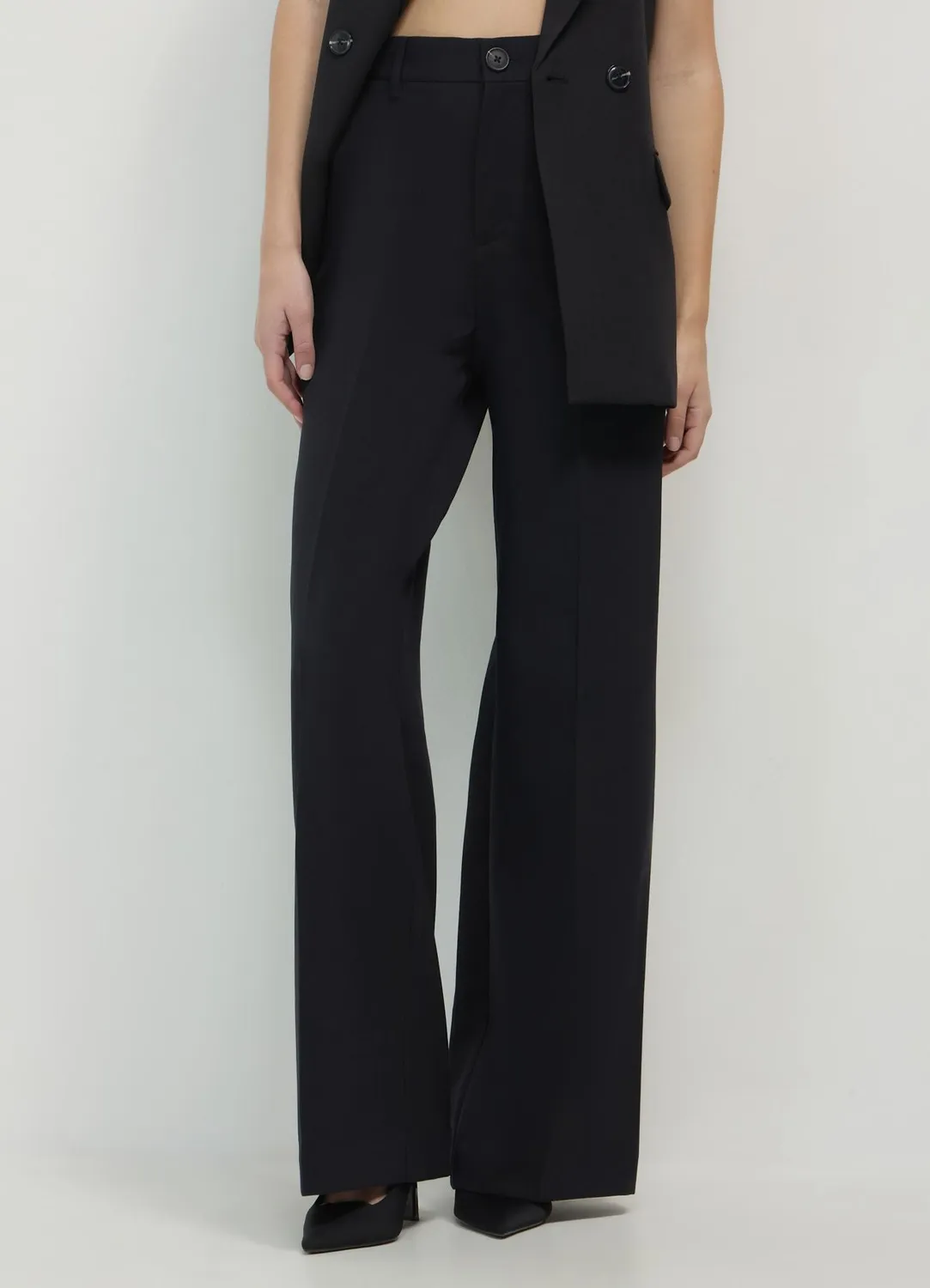 Calliope pantalon palazzo femme uni regular