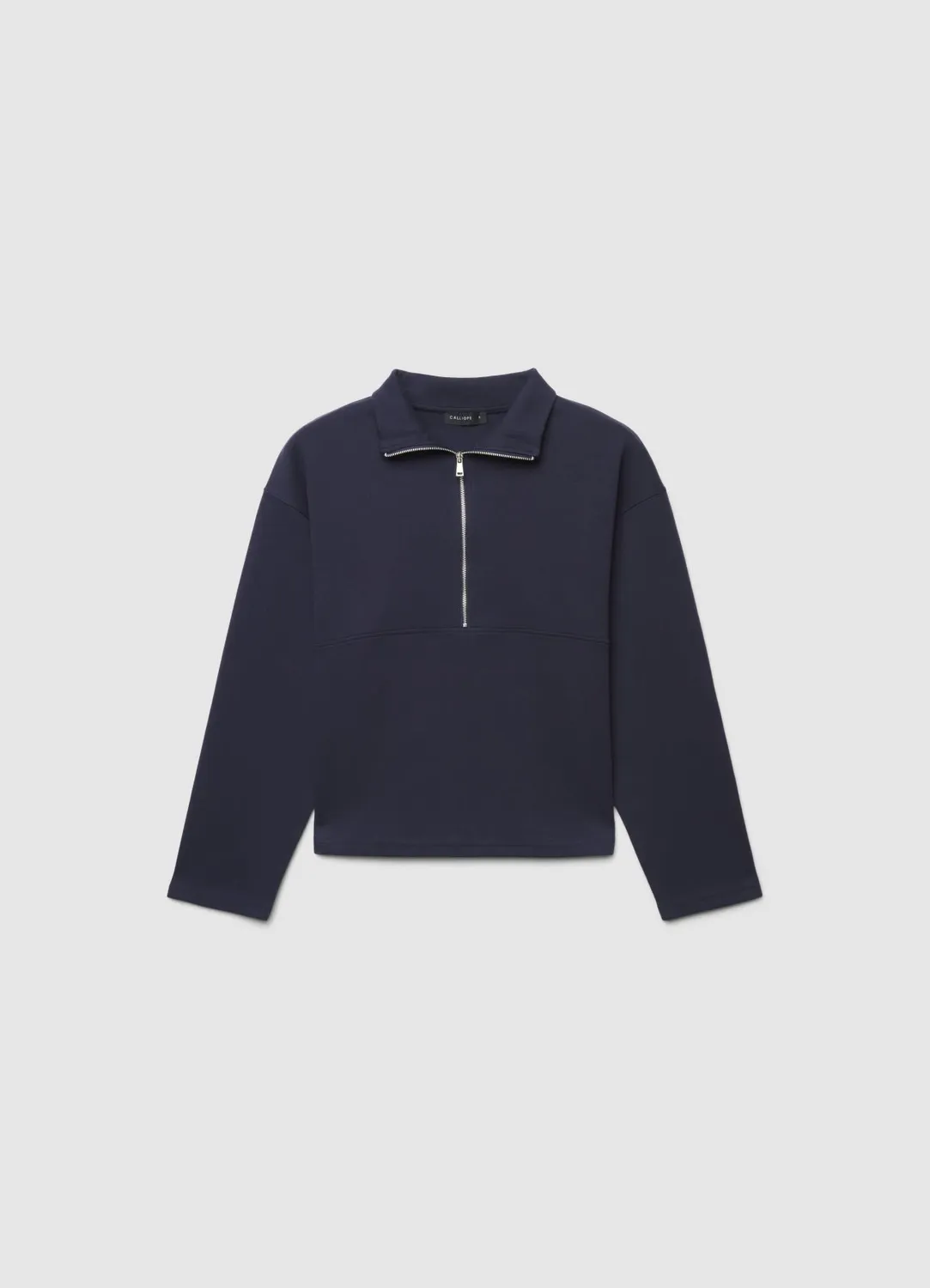 Calliope Sweat col zippé femme uni léger