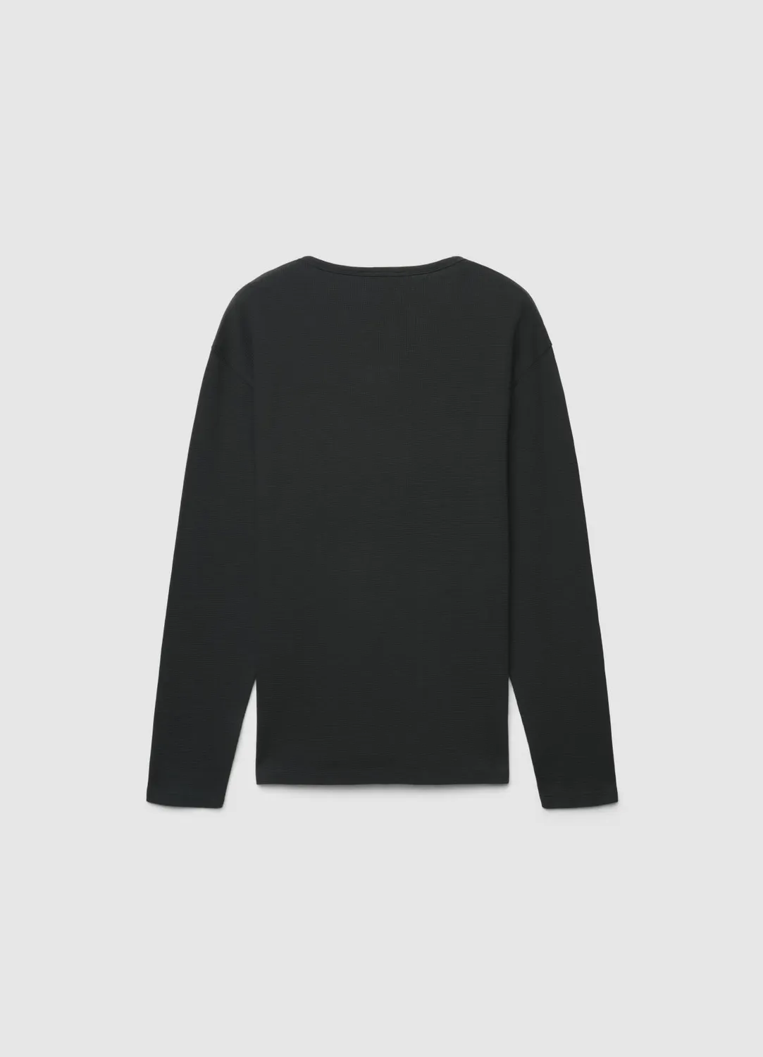 Calliope T-shirt serafino waffle homme manches longues uni
