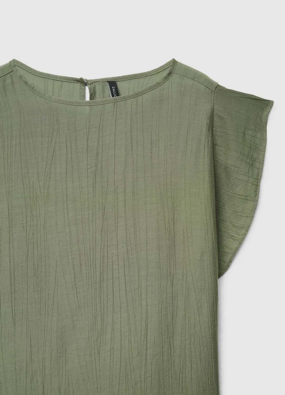 Calliope blouse volants femme col rond manches courtes