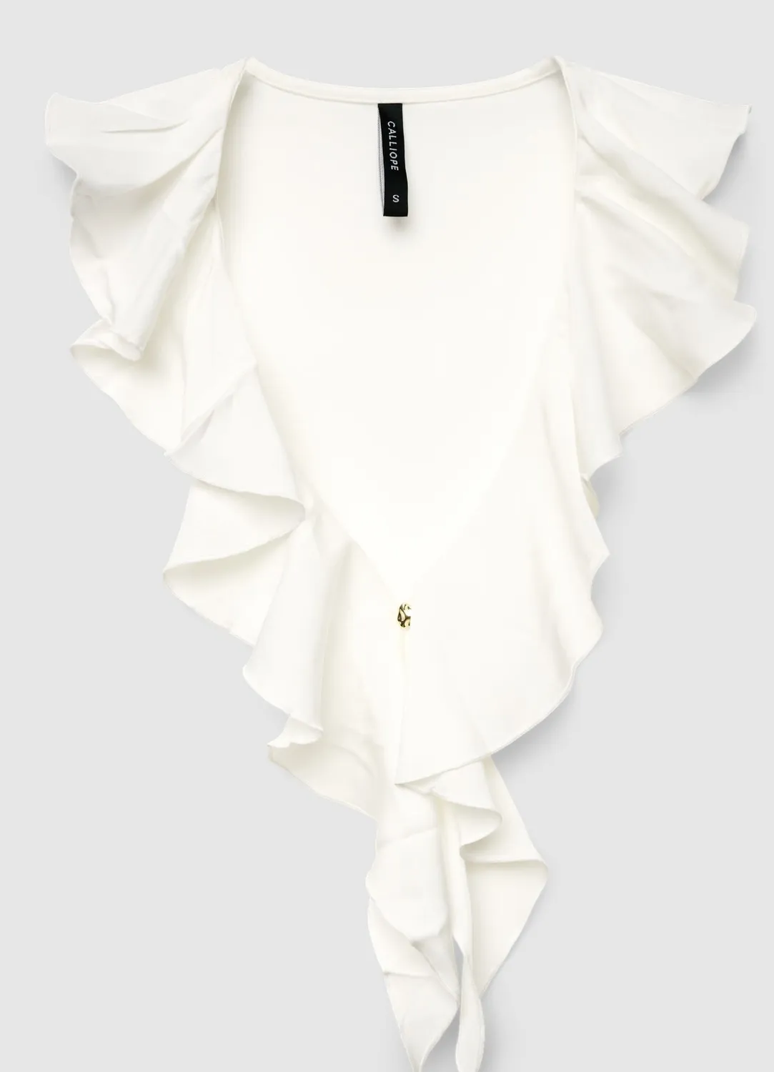 Calliope blouse femme volants satinée taille M