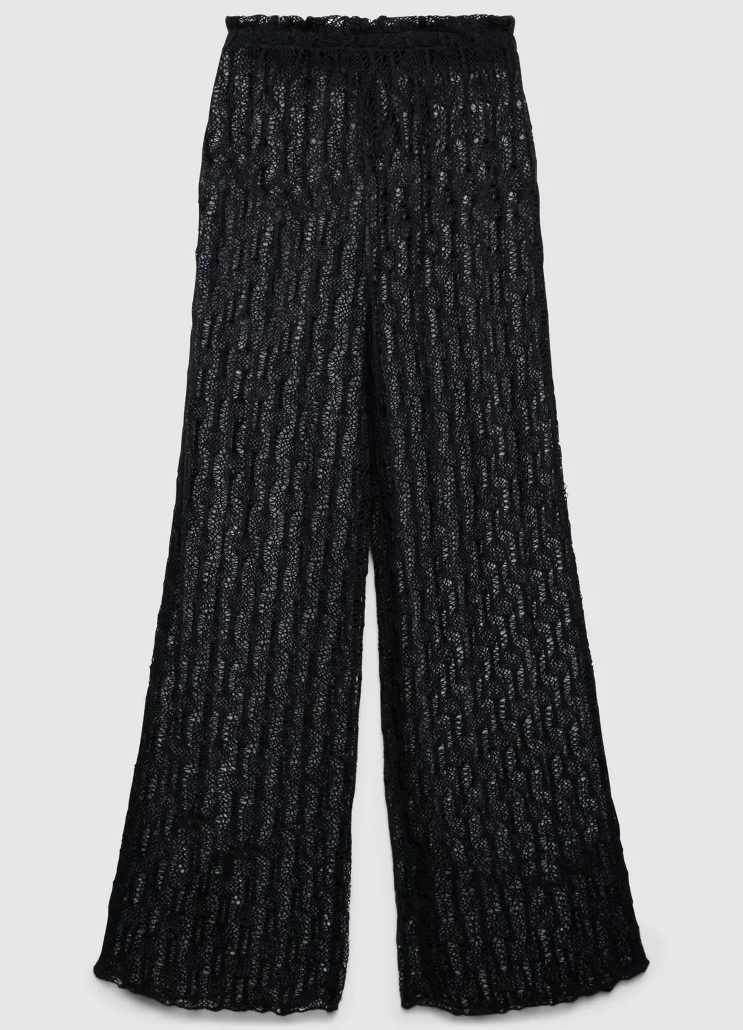 Calliope pantalon dentelle femme large à coulisse