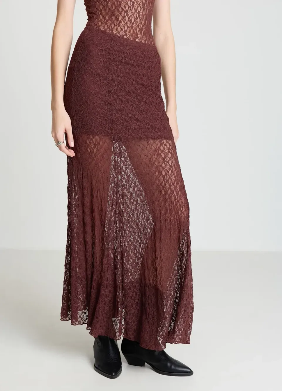 Calliope Gonna longuette in pizzo jupe midi dentelle