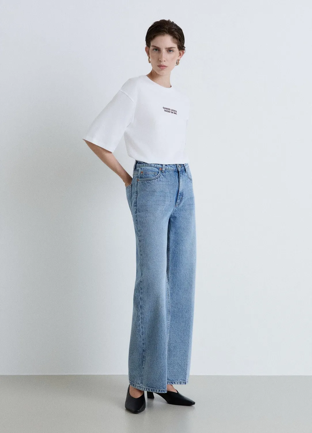 Calliope t-shirt oversize message femme manches courtes