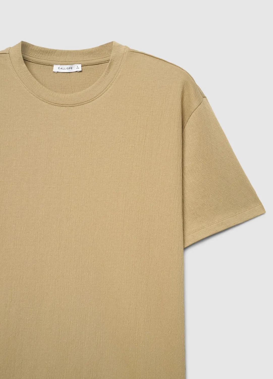 Calliope T-shirt homme uni col rond manches courtes