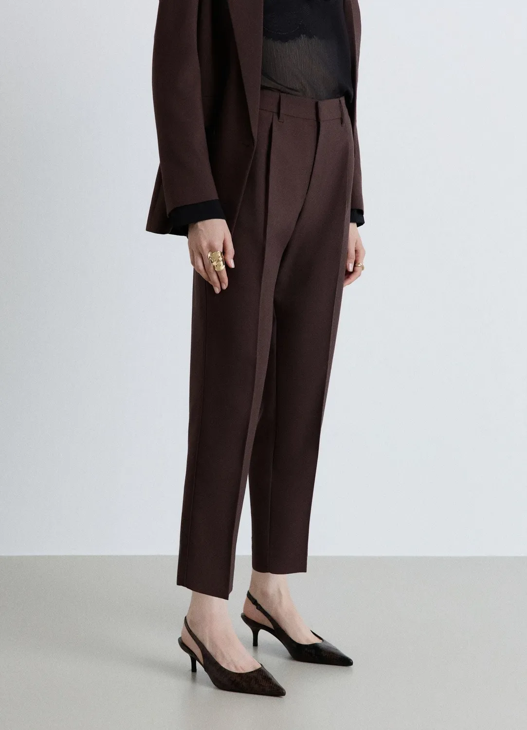 Calliope pantalon pinces femme droit bureau