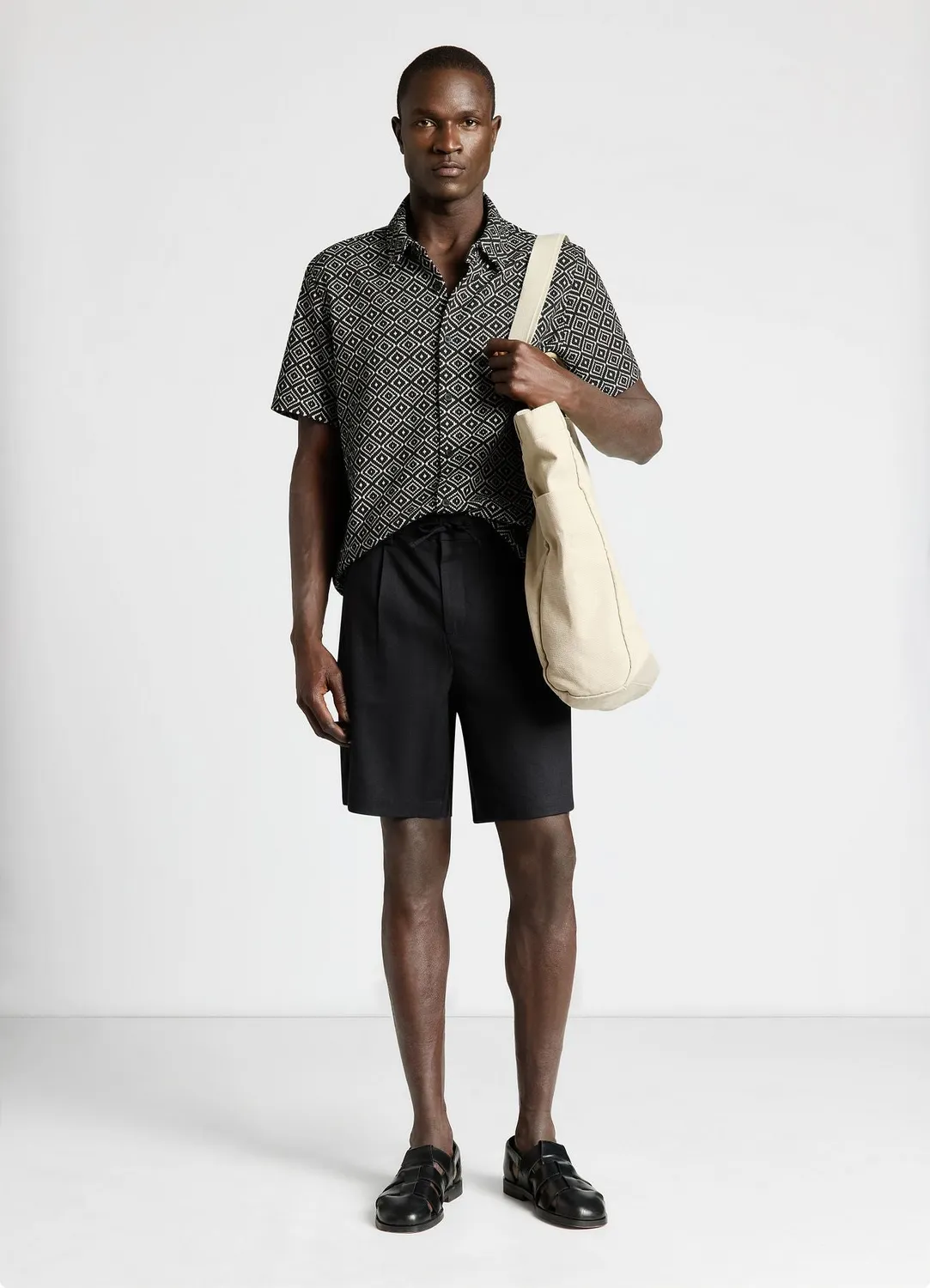 Calliope chemise homme manches courtes imprimé ethnique