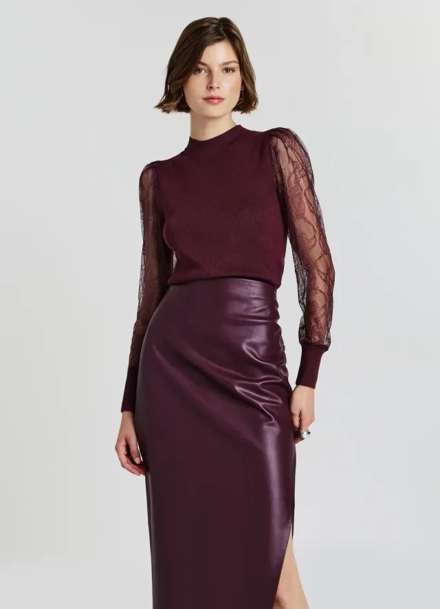 Calliope Pull Manches Dentelle Femme