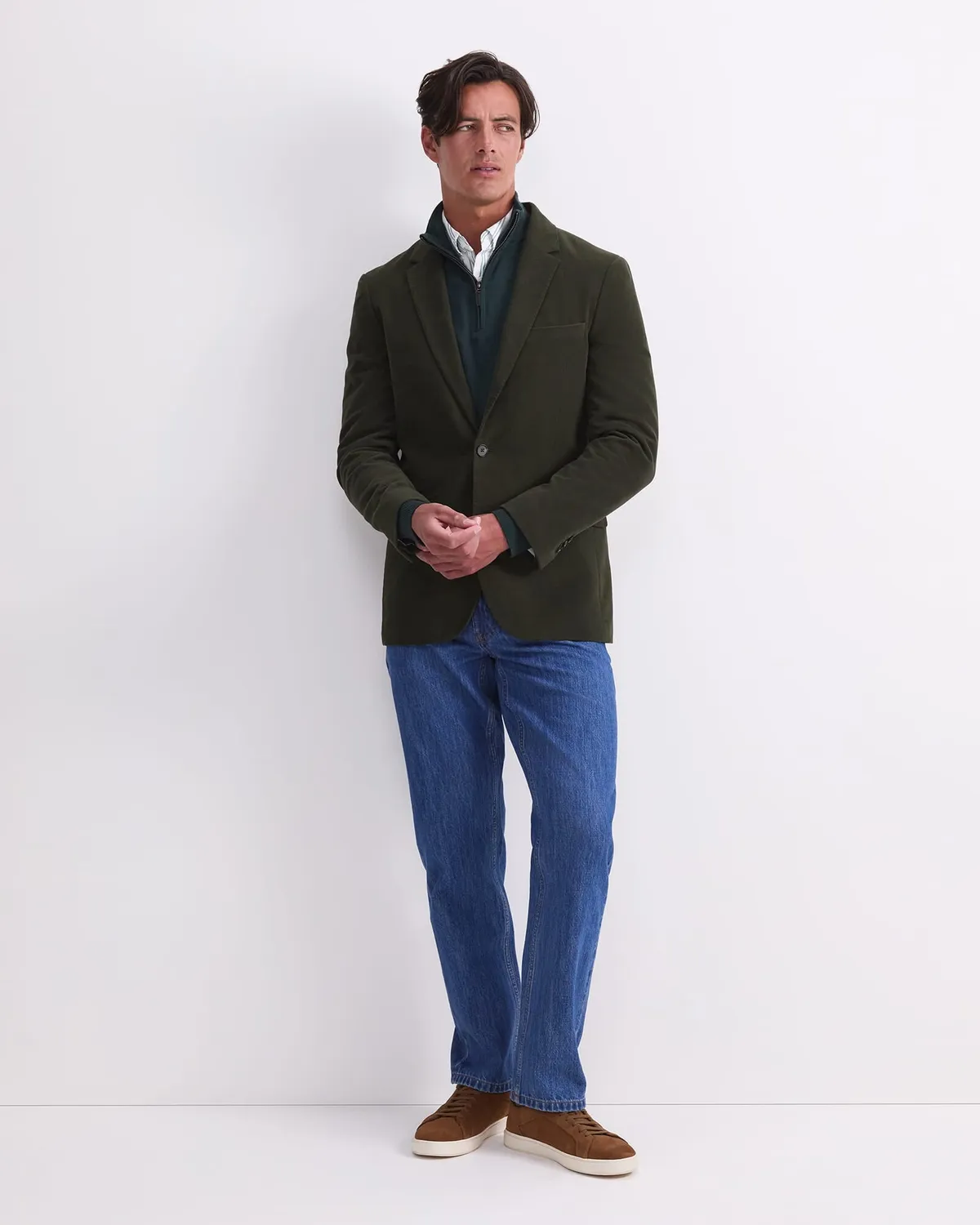 Sportscraft Moleskin blazer homme coton italien