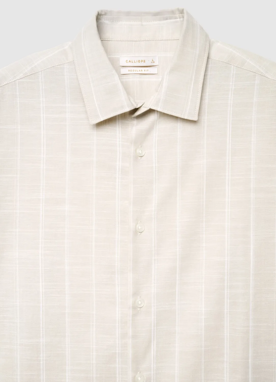 Calliope chemise rayée homme col classique coton