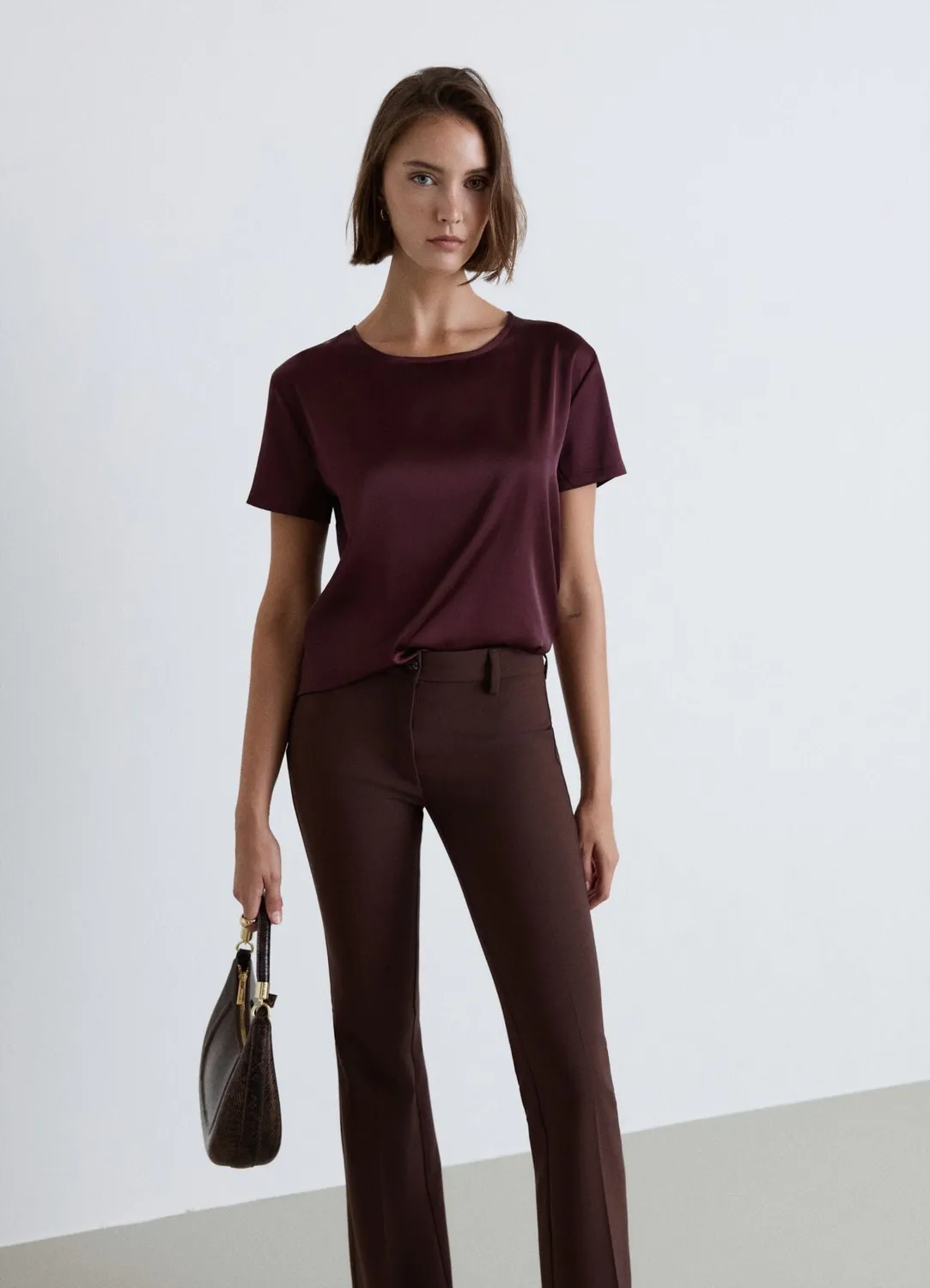 Calliope blouse unie femme manches courtes