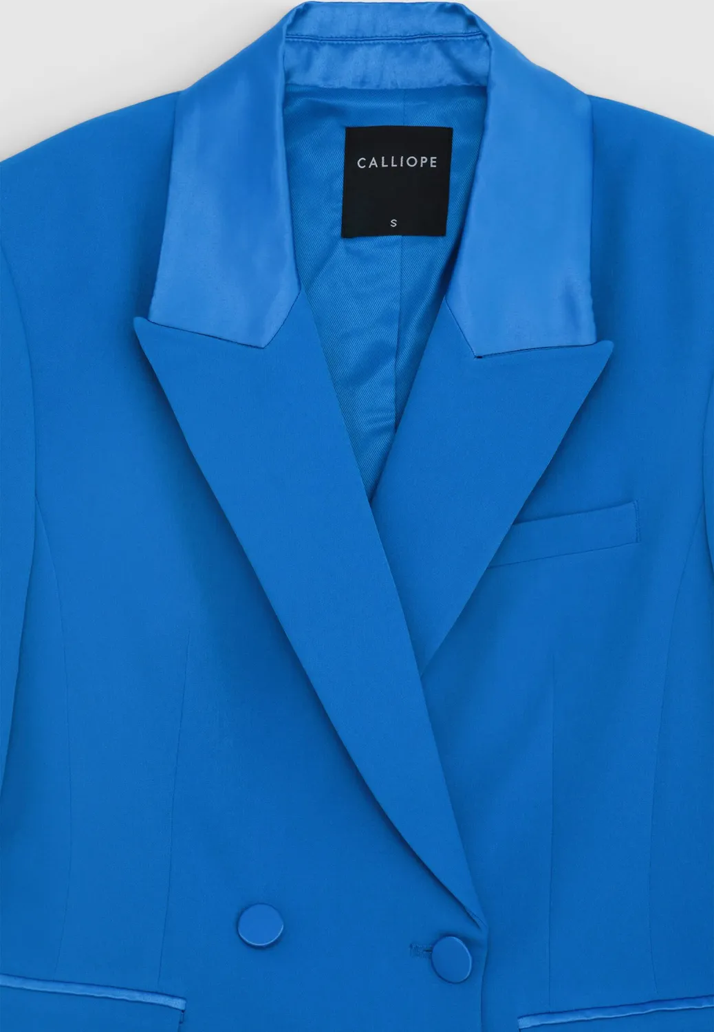 Calliope Veste Double Boutonnage Femme Col Satiné