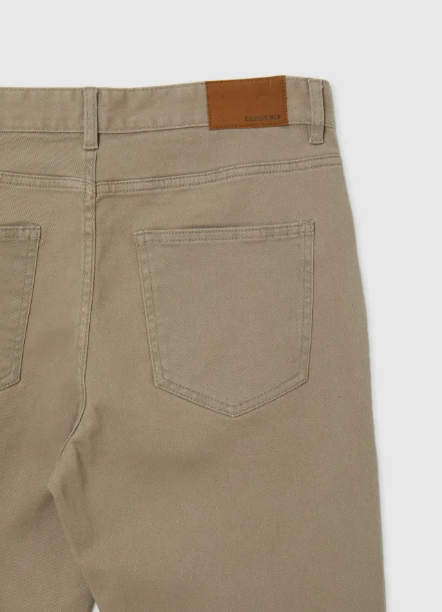 Pantalon Calliope 5 poches homme coton slim uni